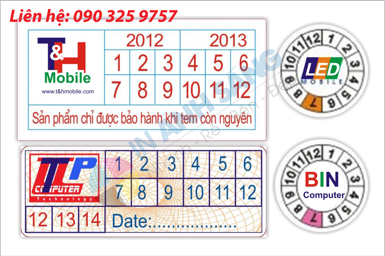 In tem bảo hành giá rẻ chuyên nghiệp tại Hà Nội