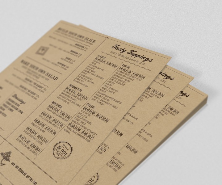 Tại sao nên lựa chọn in menu giấy kraft cho khách sạn?